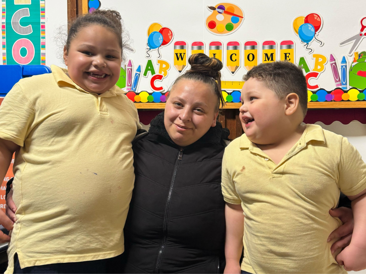 Maria Silvera and her children, Jose and Jayleen